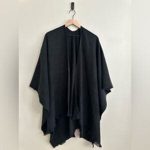 Old Navy Black scarf poncho, open front, OS